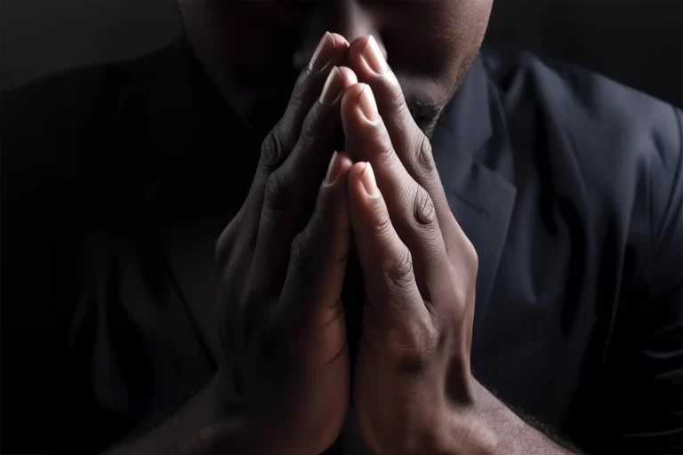 AI generated image of a man praying